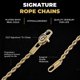 thumbnail image 3 of Collar de cadena tipo cuerda GLD 4 mm 51 cm chapado en oro blanco de 14K, 3 of 9