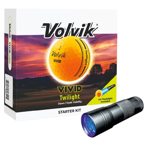 Bolas de Golf Volvik Vivid Twilight Naranja (Linterna UV)