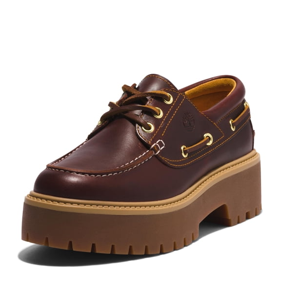 Zapato Timberland Stone Street Platform Boat para mujer Rootbeer 9M