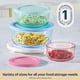 thumbnail image 3 of Pyrex Juego de 3 envases de vidrio teñido de tamaño mediano para almacenar alimentos, 3 of 7