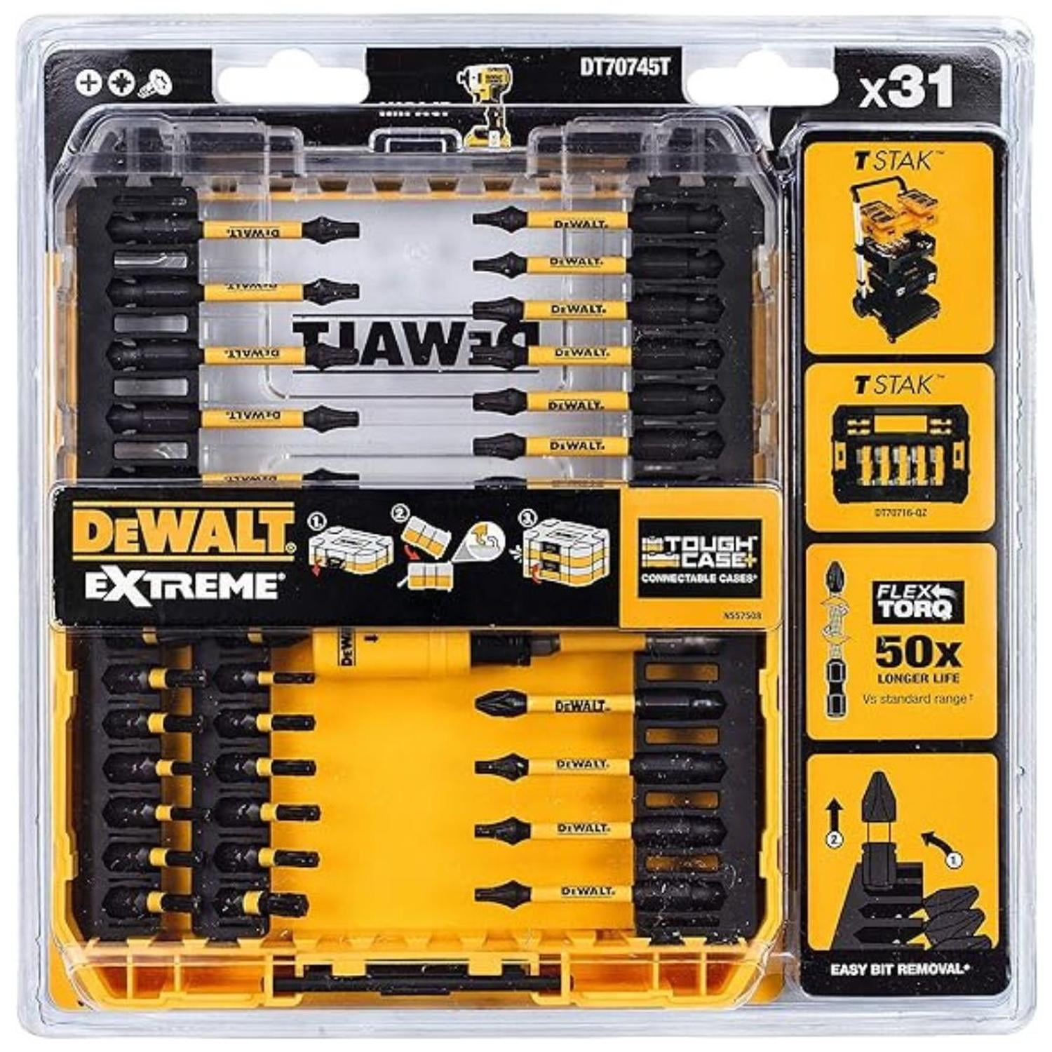 Set Atornillar 31 Piezas Flextorq Dewalt Dt70745t-qz Amarillo