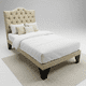 thumbnail image 5 of Cama 1,5 Plazas Ovalado, Incluye Base Y Respaldo Beige, 5 of 5