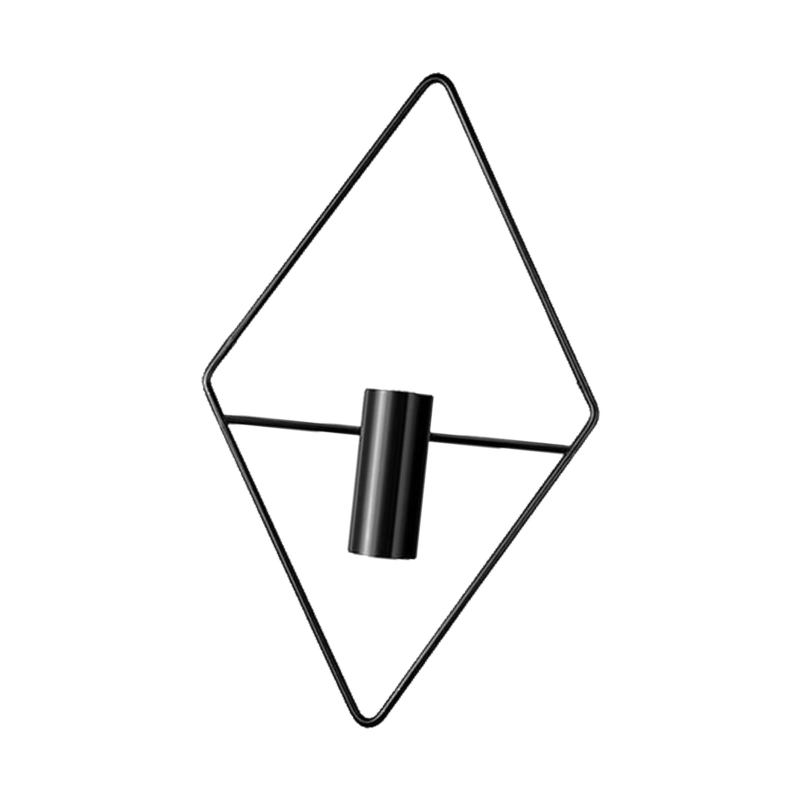 Magideal - Macetas Colgantes De Metal, Jarrón Colgante, Soporte Para De Interior, Decoración De Pared Geométrica Moderna Para Sala De Estar, Hogar Y Ofic , Negro