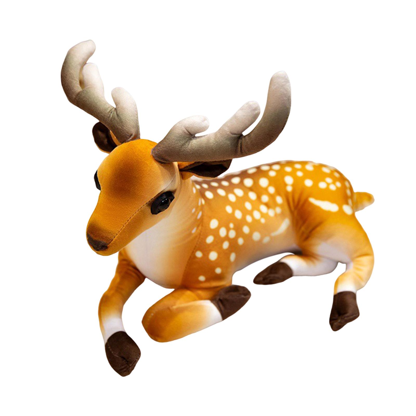 Magideal - Adorno Navideño De Reno, Muñeco De Ciervo, Lindo Regalo Para Niños Y Niñas, Suave Decoración Navideña, Juguete De Peluche Para La Oficina O Festivales Estilo B