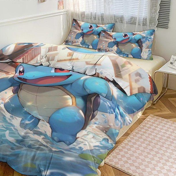 Squi_rtle Print Bedding Set Pattern Duvet Cove Set3 Pieces Quilt Cover And Pillowcases for Women Men Teens