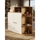 thumbnail image 2 of Zapatero Organizador De Gran Capacidad Multiusos Estilo Nórdico 100x100x40cm Madera y Blanco Diseño Funcional Almacenamiento Robusto, 2 of 6