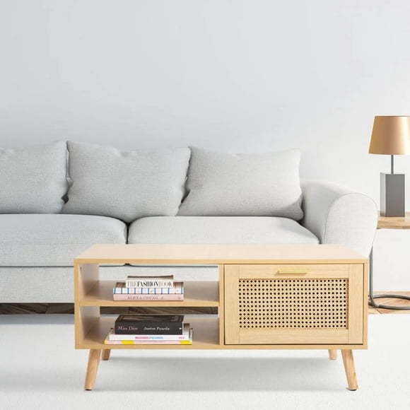 Mesa de Centro Rattan Natural 100 cm
