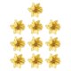 thumbnail image 5 of 10 Uds Flores Artificiales Decoración DIY Guirnalda Guirnaldas Brillo Flores De Navidad Oro, 5 of 5