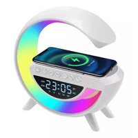 Leonimport - Lámpara De Mesa Altavoz Bluetooth Inteligente Reloj Digital