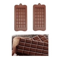 Genérico - Pack 2 Moldes De Chocolate Molde Barra De Chocolate Silicona