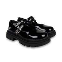 Pillin - Ballerina Niña Charol Con 2 Velcros Negro