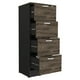 thumbnail image 3 of Cajonera 132,2x47x5x45 Cm Fm-005n Negro Y Café Oscuro, 3 of 9