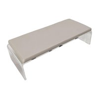 Ioensy - Nail Art Hand Rest Cojín Pu Acrílico Buena Elasticidad Uso Generalizado Gris Crema