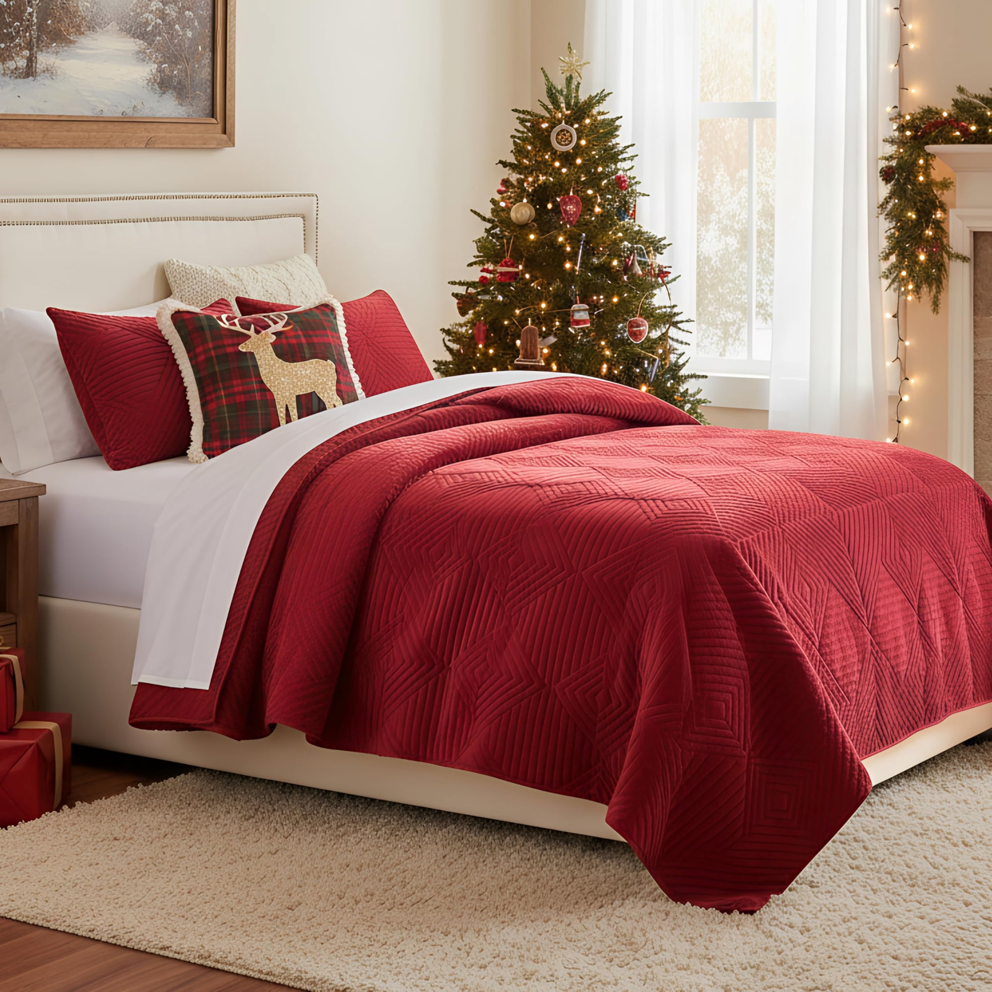 Juego De Colcha Greenland Home Fashions De Terciopelo Finamente Cosido