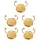 thumbnail image 1 of Base De Anillos De Acero Inoxidable, 5 Uds., Suministros Para Fabricación De Joyas, Bandeja Redonda, Bricolaje, Oro, 8mm, 1 of 5