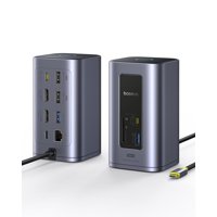 Estación De Acoplamiento Baseus Nomos Win Air 12 En 1 Dual 4K Hdmi