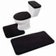 thumbnail image 1 of Juego De Alfombras De Baño De Espuma Viscoelástica De 3 Piezas Color Negro, 1 of 5