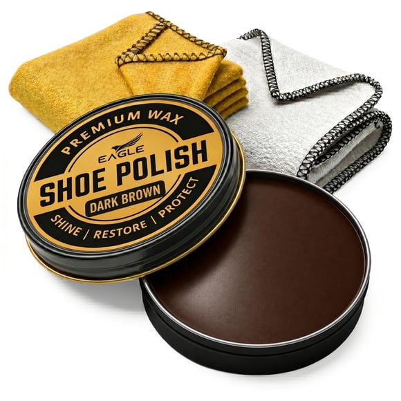 Kit de 3 piezas de cera para calzado Eagle Dark Brown 50 ml
