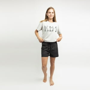 Pijama Mujer Print Gris Kiss