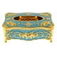 thumbnail image 1 of Caja de pa?uelos de acrílico de estilo europeo, cubierta de lujosa servilleta de rosa, azul dorado, 1 of 5