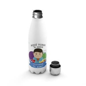 Creango - Botella Agua Termica Aqui Toma El Mejor Fisioterapeuta De Acero Inoxidable