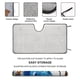 thumbnail image 2 of Zambezia Parasol para Parabrisas Delantero Protector Plegable, Visera Solar para Auto Bloquea Rayos UV Mantiene tu Vehículo Fresco140cm*76cm, 2 of 6