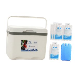 Magideal - Nevera Portátil, Nevera Portátil Con Aislamiento, Con Asa, Nevera Portátil Con Bolsa De Hielo Para Barbacoa, Deportes, Bebidas, Jardín, Playa, Leche M Blanco
