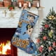 thumbnail image 1 of Calcetín de Navidad Desmarcar Rusty Rivets Lino Blanco 45cm x 32cm, 1 of 5