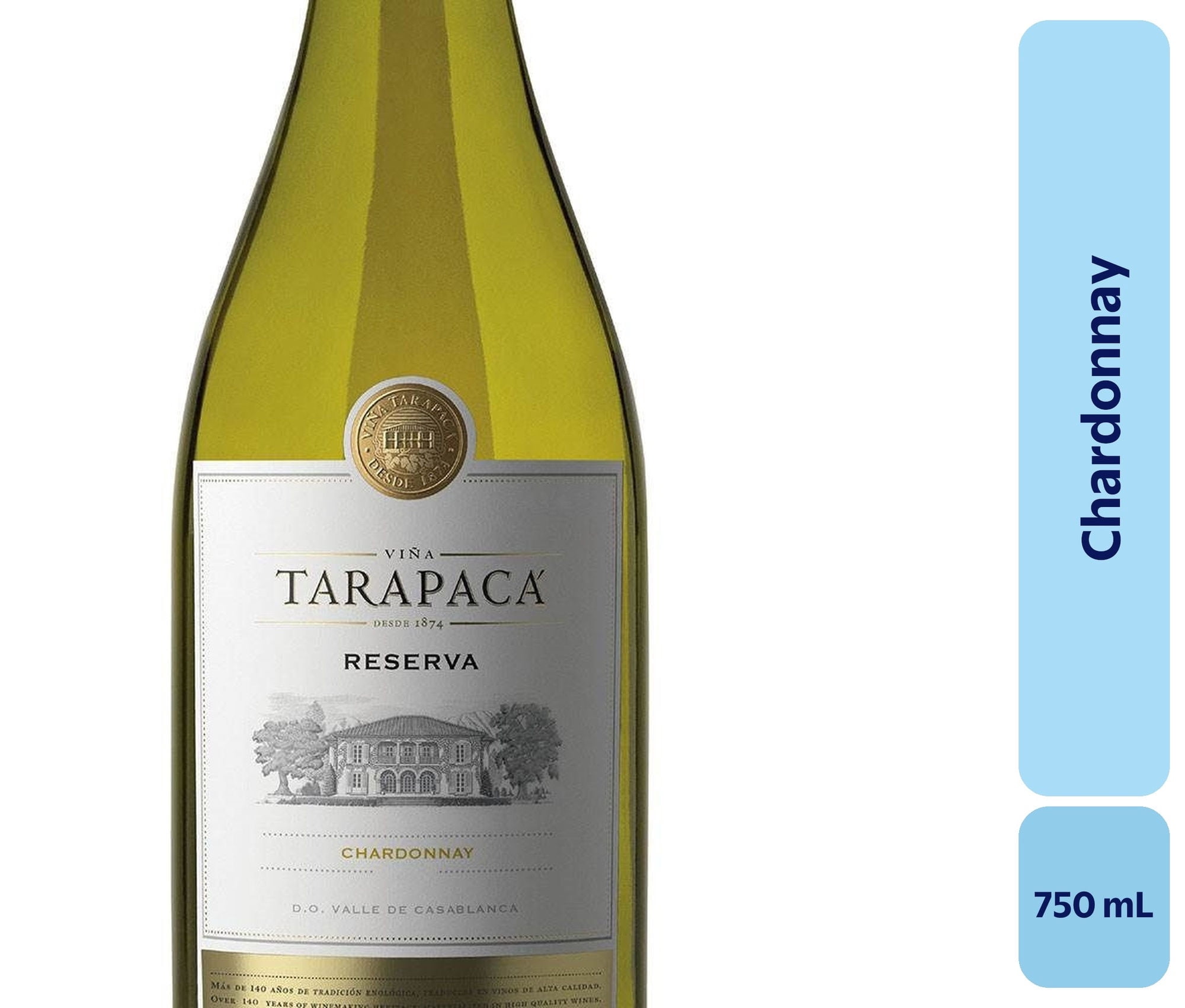 Vino Chardonnay Botella 750 mL Tarapaca