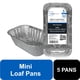 thumbnail image 1 of Moldes Mini Loaf Mainstays Aluminio 5 Unidades, 1 of 3