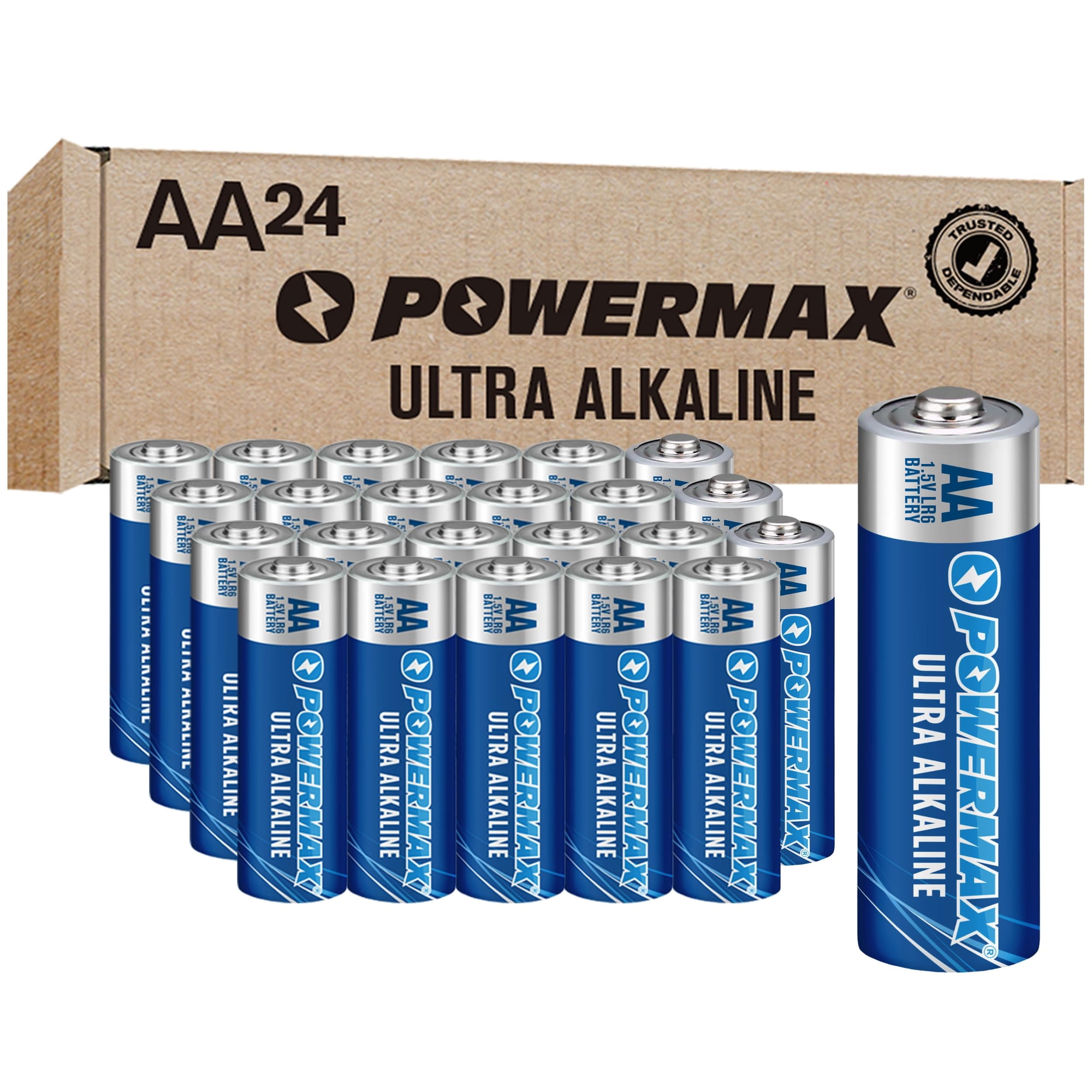 Batería Powermax Aa De 1,5 V, Ultra Duradera, Paquete De 24