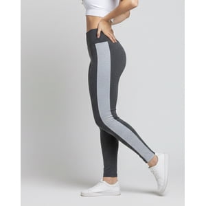 Flix Spa - Calza Mujer Algodón Nacional Tiro Alto Con Franja Lateral Alta Calidad