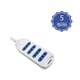 thumbnail image 1 of Alargador Extension 4 Entradas 5Mts Blanco Dblue, 1 of 2