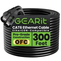 Cable Ethernet Gearit Blindado Cat6 Ethercon 100 M Negro