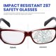 thumbnail image 5 of Gafas de seguridad MYSANDY ANSI Z87.1 con montura roja y lente transparente, 5 of 8