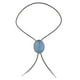 thumbnail image 3 of Moda Bolo Tie Collar Colgante Ajustable Casual Joyería PU Cuero Cuerda Azul, 3 of 5