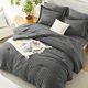 thumbnail image 1 of Juego de cama HIMEET King 7 piezas estilo seersucker gris, 1 of 9