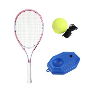Magideal - Entrenador De Tenis, Pelota De , Herramienta De Autopráctica Para Principiantes, Equipo Práctico De Entrenamiento De Tenis Con Raqueta, Jardín Y Raqueta Rosa