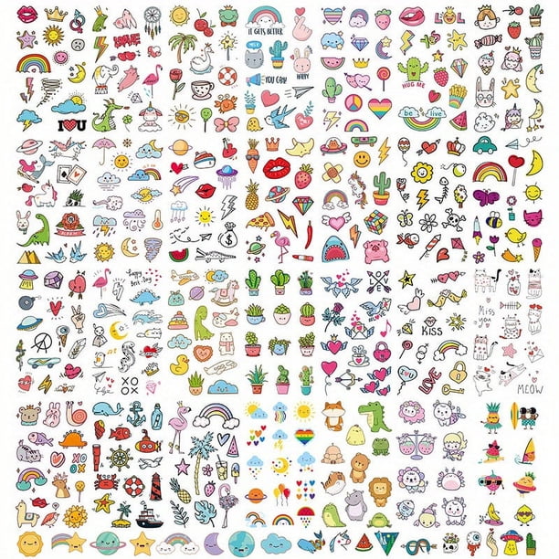 30 Sheets (400 Patterns) Kids Waterproof Temporary Tattoos, Children's Temporary Tattoo Toys, Suitable For Birthday Parties, Group Activities Toy Patterns