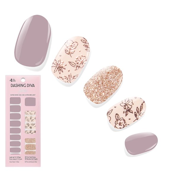 Dashing Diva Gloss Nail Strips Lavender Dreams UV Free