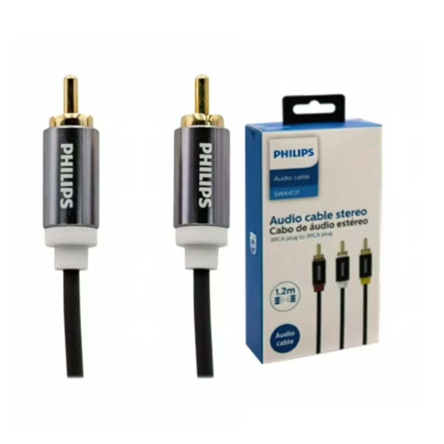 Philips - Cable De Audio Auxiliar 1 Rca A 1 Rca Pd 1.2mts