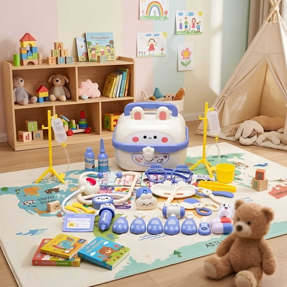 Set de Doctor y Dentista Infantil en Maleta Juego de Rol Educativo
