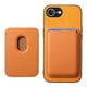 thumbnail image 3 of Funda de Cuero Magnética con Tarjetero para iPhone 16e Cubierta Delgada Amarillo, 3 of 5