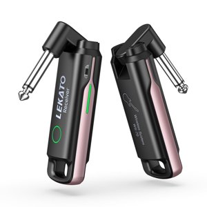 Sistema De Guitarra Inalámbrico Lekato Ws-70 Uhf 70 Canales Rosa