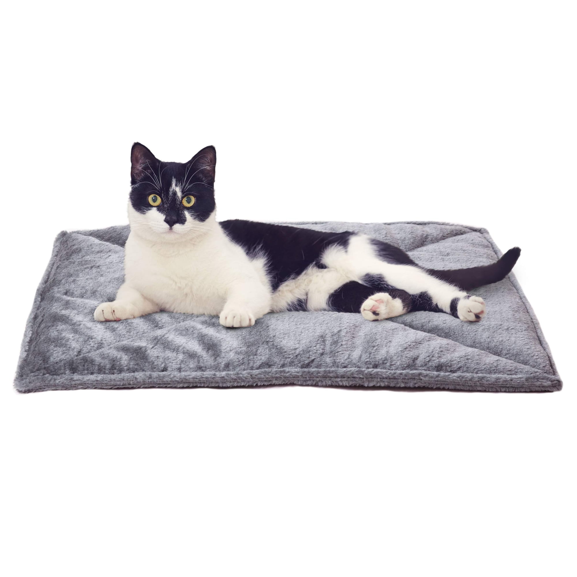 Cama Para Gatos Furhaven Thermanap, Autocalentable, Lavable, Gris, Pequeña