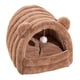 thumbnail image 1 of Mascotas Cueva Cama Suave Semi Cerrado Nido De Gato Para Gatos Erizo Animales Pequeños Marrón M, 1 of 5