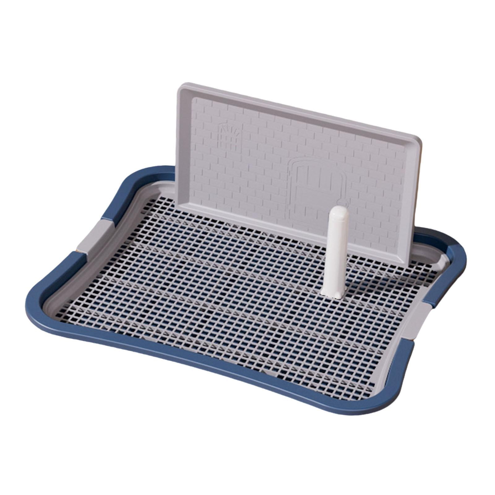 Ioensy - Inodoro Para Perros Con Malla Protectora Para Pared Que Mantiene El Piso Limpio Para Condominios Conejo Grande Azul Oscuro