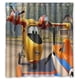 thumbnail image 1 of Cortina de ducha de avión, juego de cortina de baño con ganchos, tamaño 66 x 72 pulgadas, 1 of 3