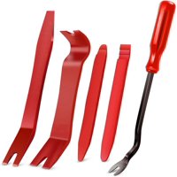 Kit De Herramientas Para Remover Molduras De Auto Gooacc, 5 Piezas, Nylon Rojo