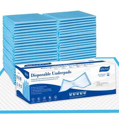 Almohadillas Desechables Sofyfine, 100 Unidades, 60 X 90 Cm, Impermeables